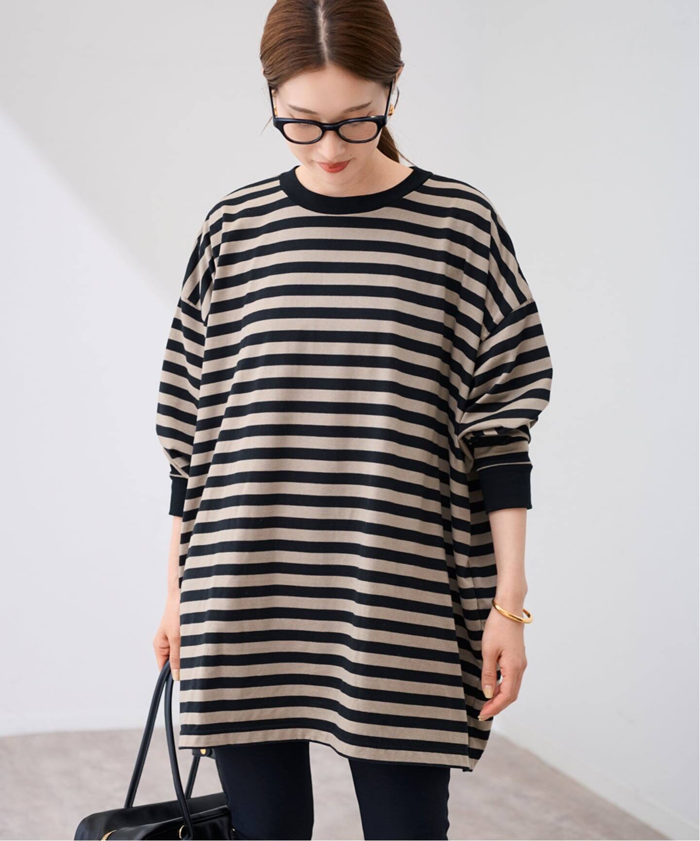 FRAMeWORK onit/オニット別注OVERSIZEボーダーロングスリーブ onit/オニット 別注OVERSIZE ボーダーロングスリーブ（Tシャツ