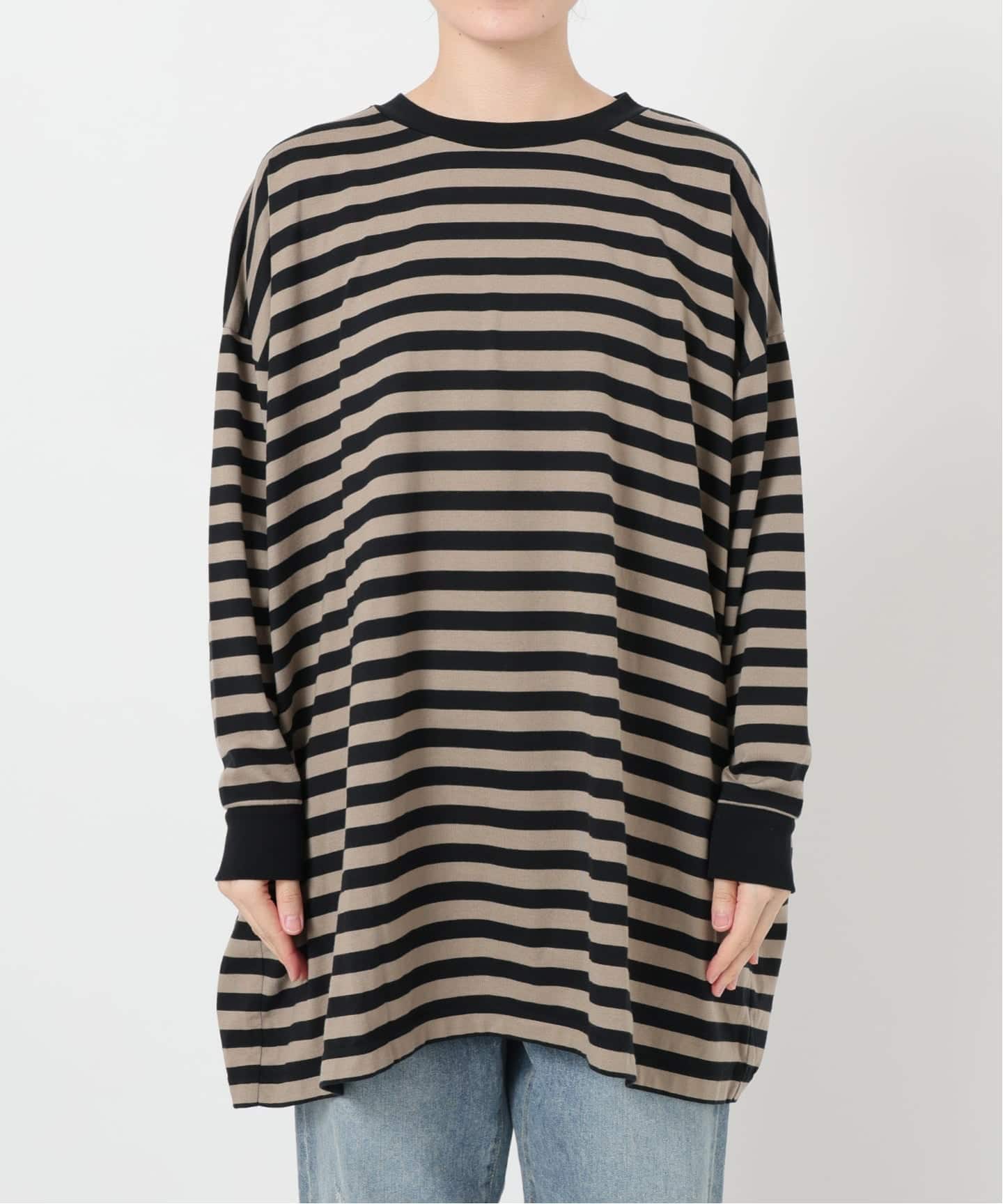 FRAMeWORK onit/オニット別注OVERSIZEボーダーロングスリーブ onit/オニット 別注OVERSIZE ボーダーロングスリーブ（Tシャツ