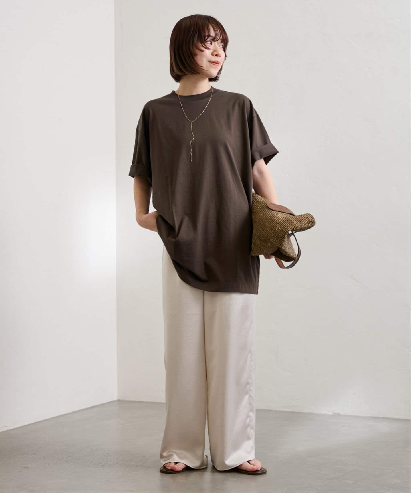 tinana！LOEFF ロエフ　コットンプルオーバー　ブラウン LOEFF/ロエフ SVN CTN BIG T（Tシャツ／カットソー）｜FRAMeWORK