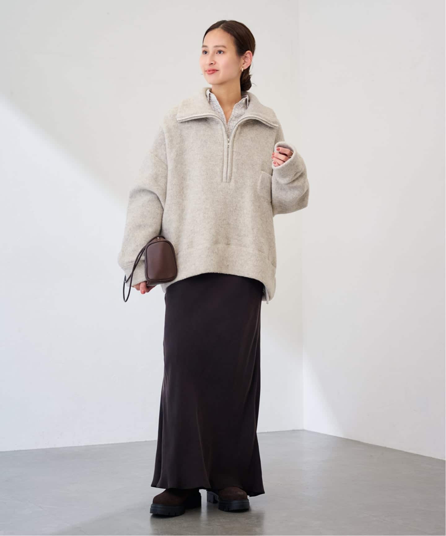 SEEALL/シーオール 別注ZIP PULL SWEATER（ニット／セーター