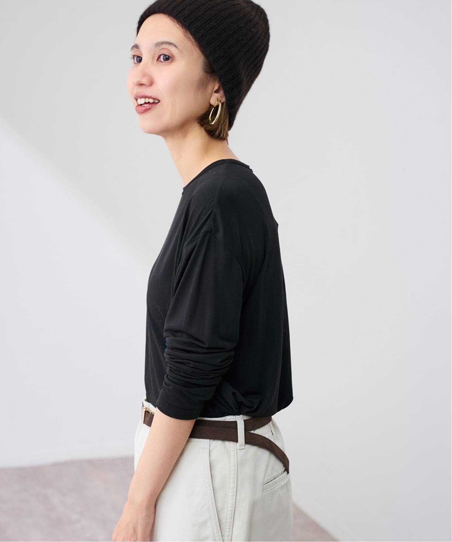 ATON/エイトン MODAL SILK JERSEY CREWNECK PULLOVER（Tシャツ