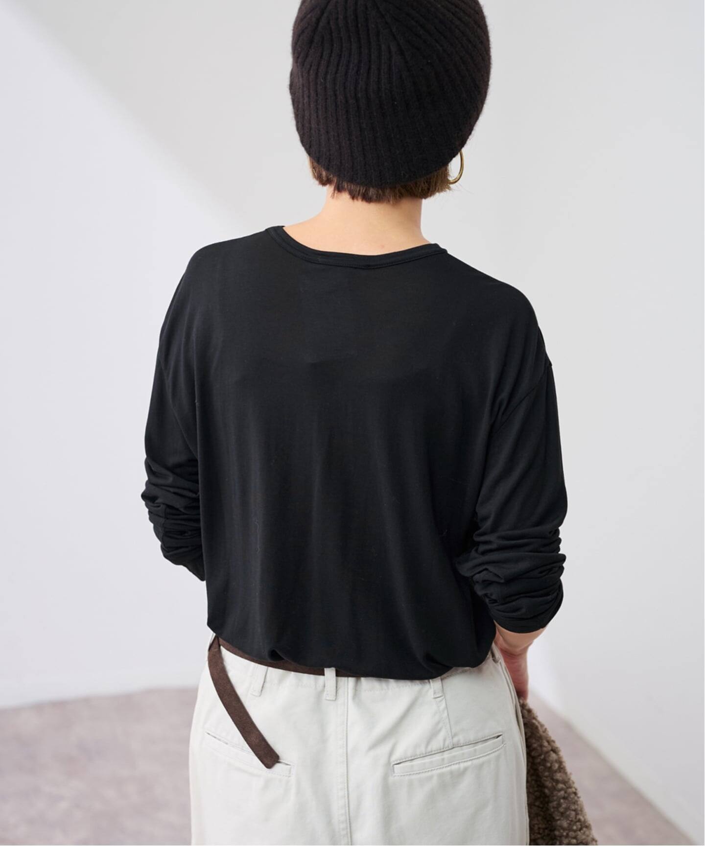 ATON/エイトン MODAL SILK JERSEY CREWNECK PULLOVER（Tシャツ