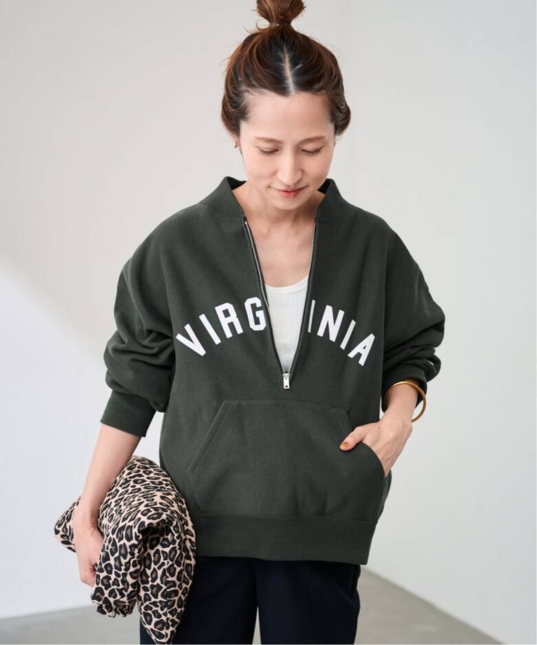 Champion/チャンピオン 別注REVERSE WEAVE11.5OZロゴハーフジップ 