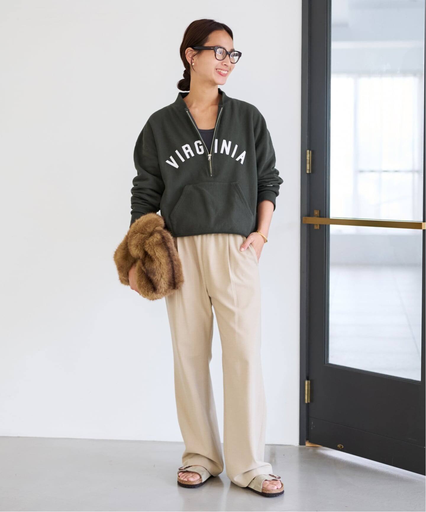 Champion/チャンピオン 別注REVERSE WEAVE11.5OZロゴハーフジップ 