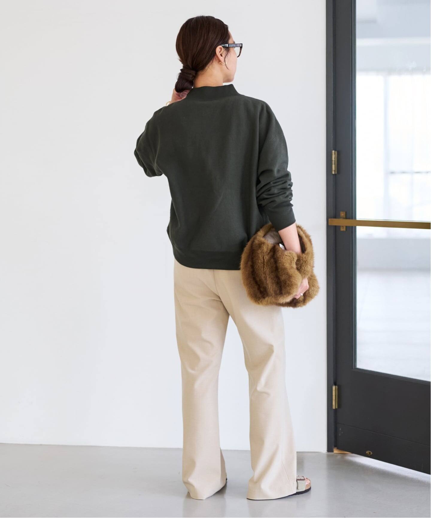 Champion/チャンピオン 別注REVERSE WEAVE11.5OZロゴハーフジップ 