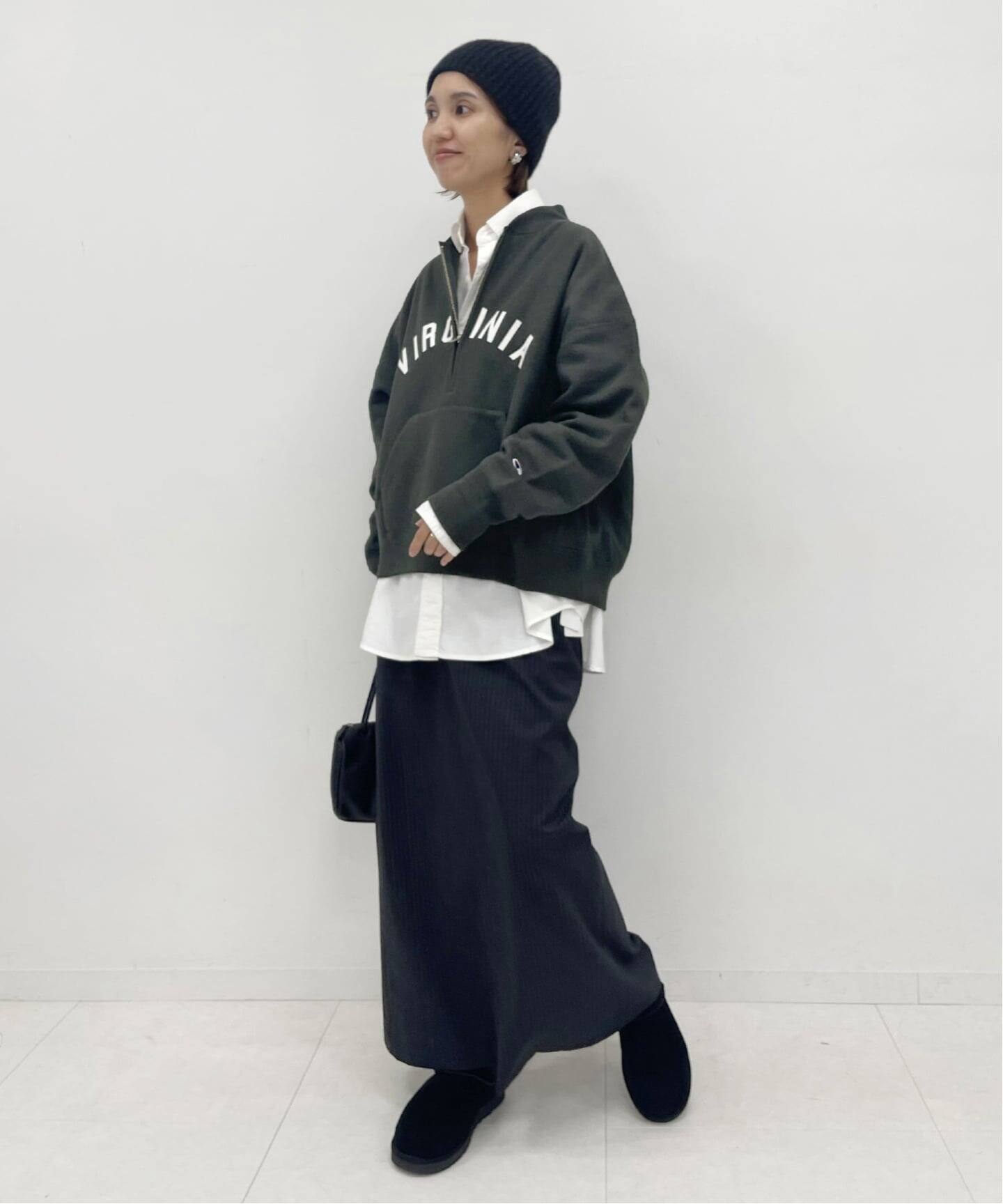 Champion/チャンピオン 別注REVERSE WEAVE11.5OZロゴハーフジップ 