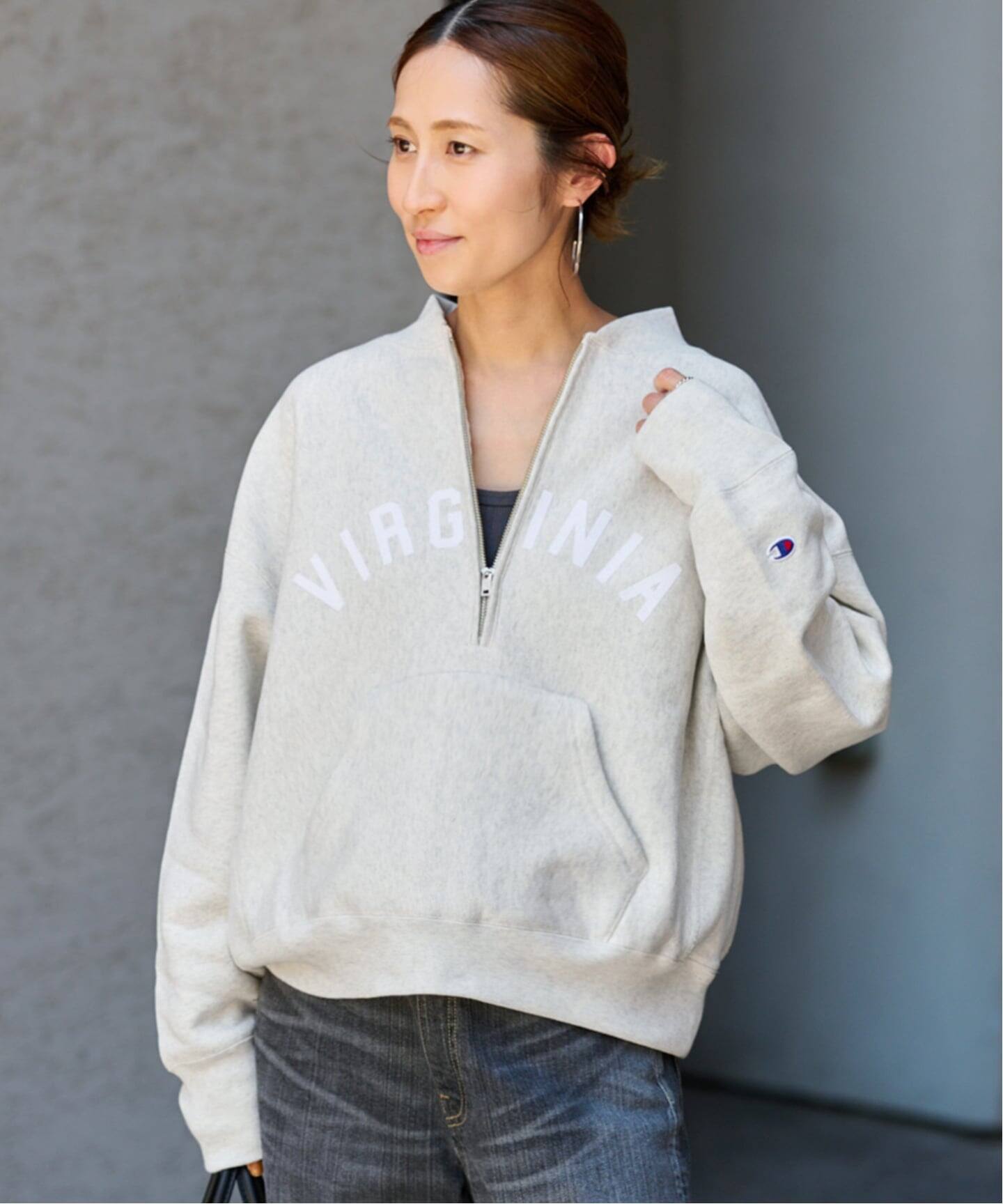 Champion/チャンピオン FRAMeWORK別注 ハーフZIP スウェット FRAMeWORK（フレームワーク）の「≪追加≫【Champion