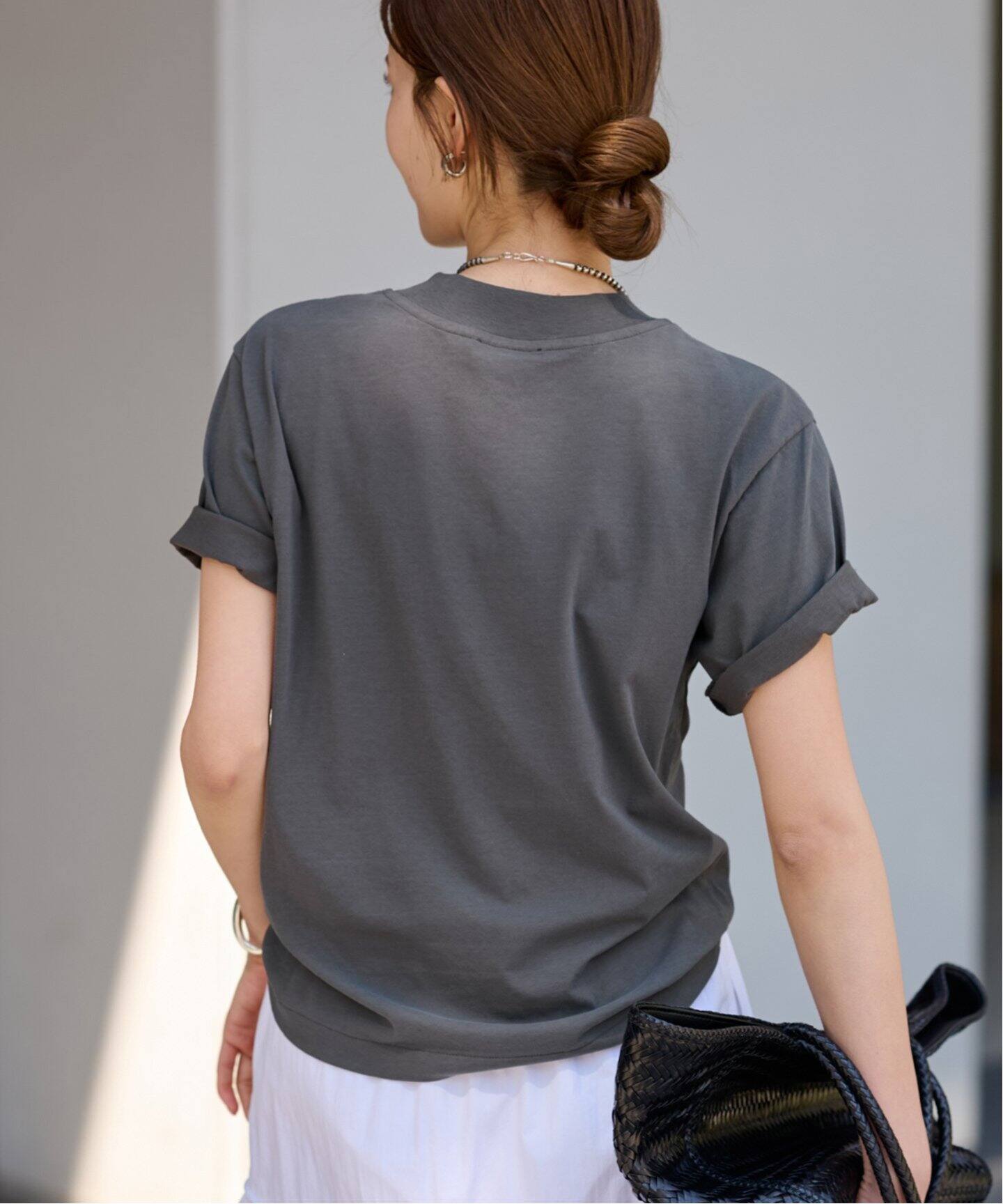 FRESCA NUBUCK | MOCKNECK T-SHIRT – ATON | エイトン