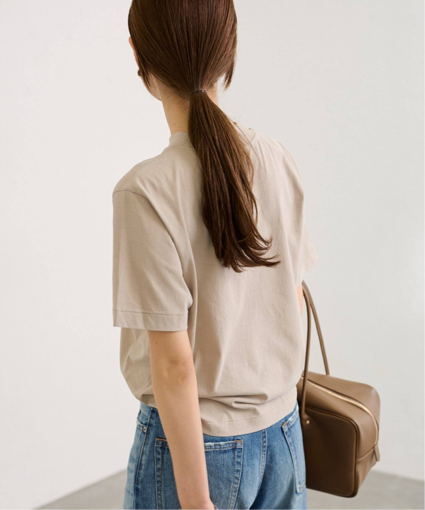 エイトン FRESCA NUBUCK MOCKNECK Tシャツ FRAMeWORK｜ATON/エイトン FRESCA NUBUCK MOCKNECK Tシャツ