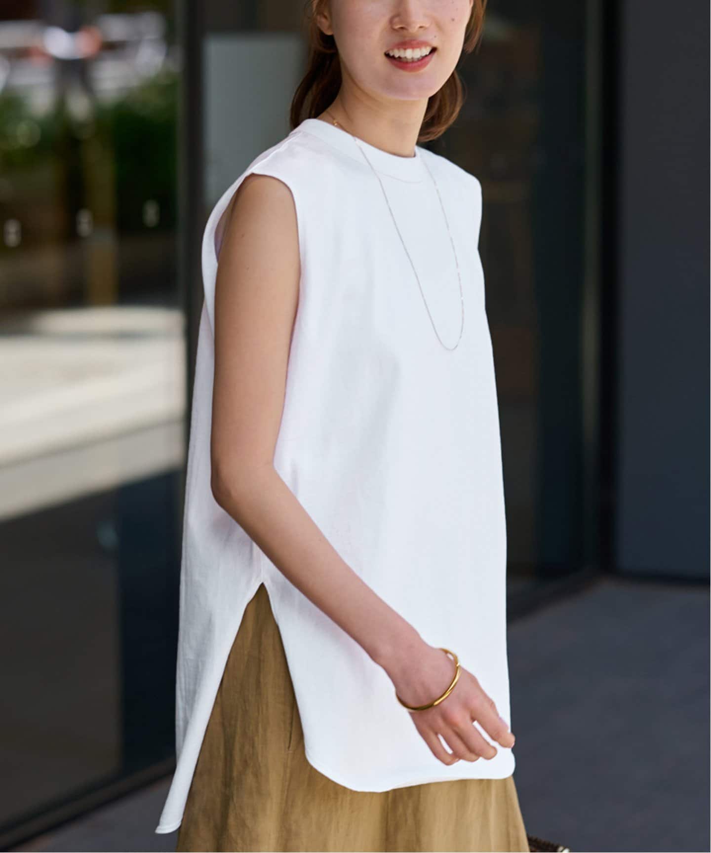 ATON/エイトン 12/-AIR SPINNING ROUND HEM タンクトップ