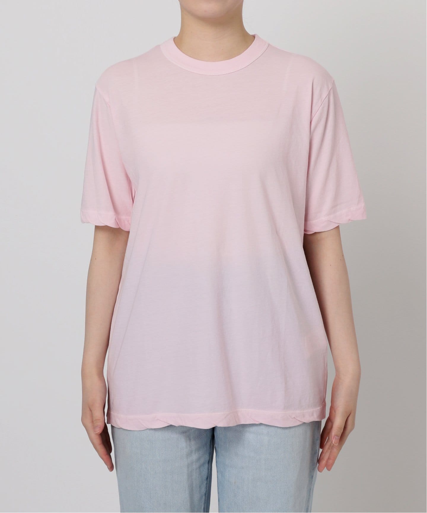 試着のみ　ATON Tシャツ FRESCA SINGLE JERSEY ピンク FRESCA SINGLE JERSEY | COMPACT T-SHIRT – ATON | エイトン