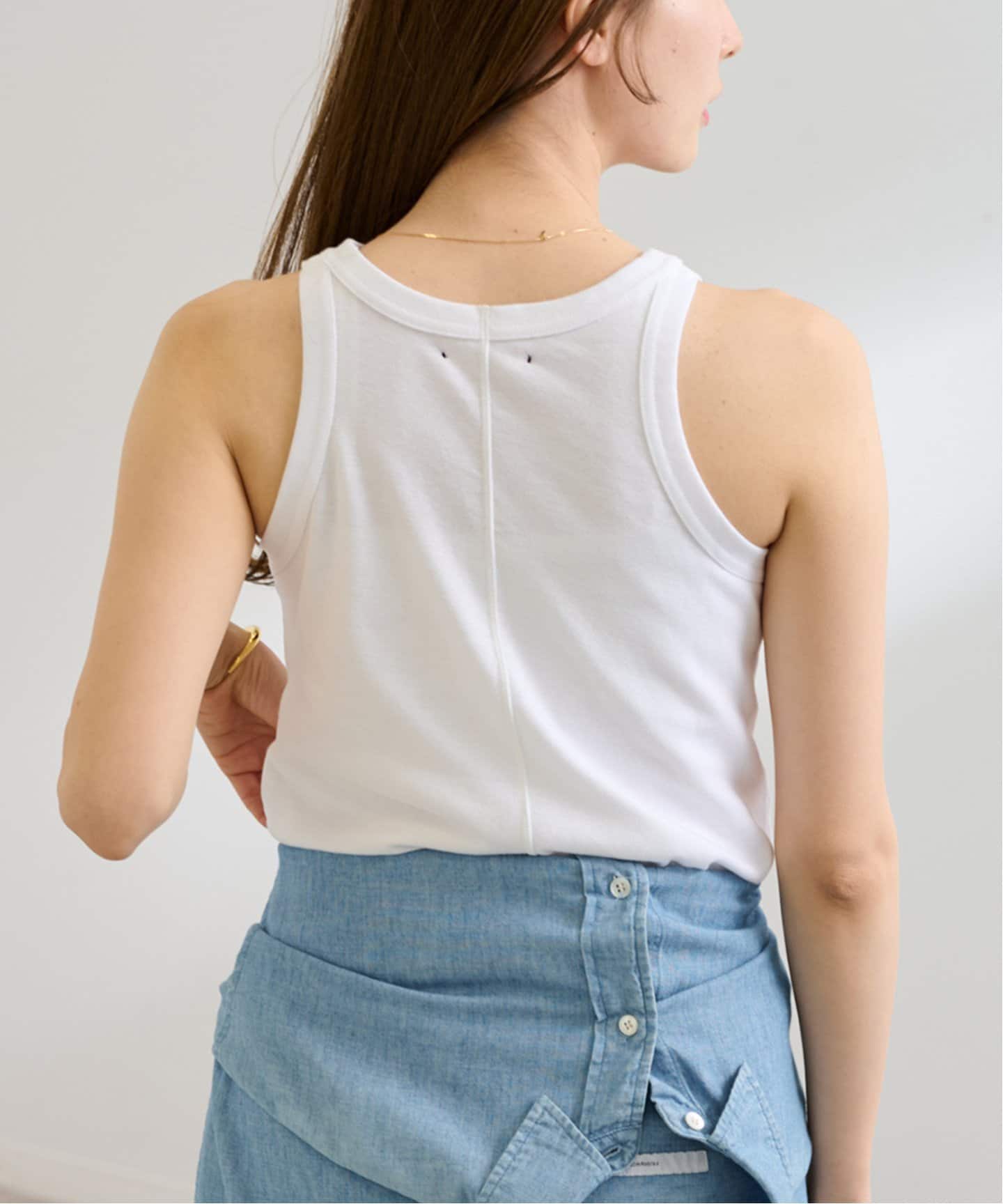 ONIT オニット コットンリブ タンクトップ 新品 COTTON RIB V-NECK TANK TOP（コットンフライスVネックタンク