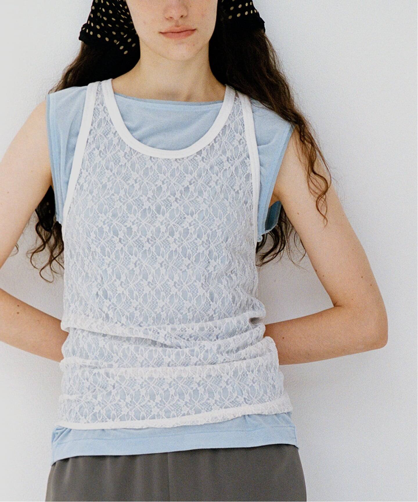 フレームワーク　IRONING/アイロニング flower laceタンクトップ ≪追加≫IRONING/アイロニング flower lace タンクトップ 2