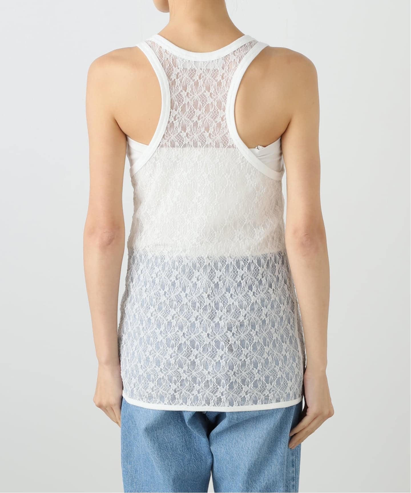 ≪追加≫IRONING/アイロニング flower lace タンクトップ 2