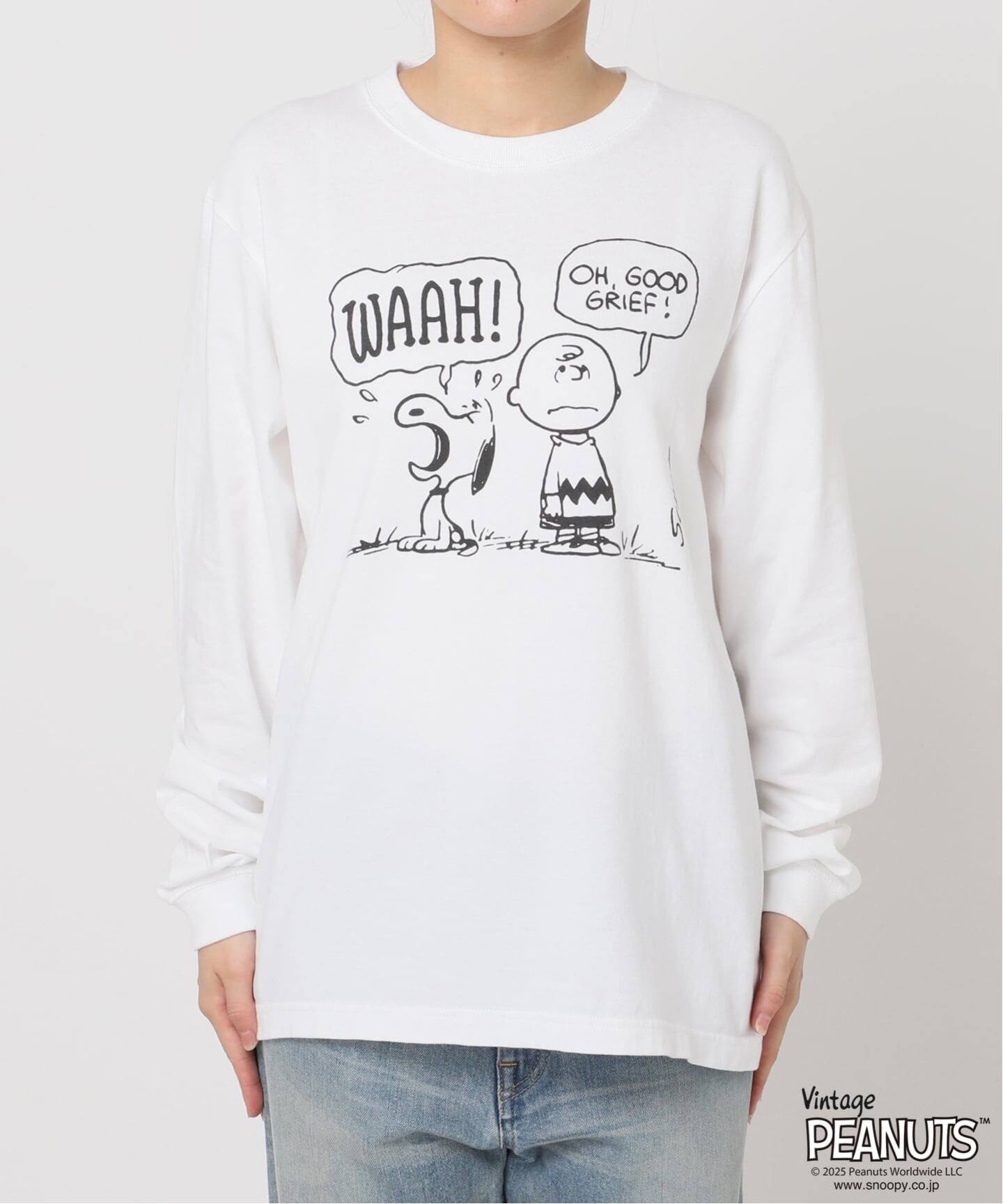 MEAN MACHINE AGE 別注PEANUTS ロングスリーブ TEE WAAH（Tシャツ