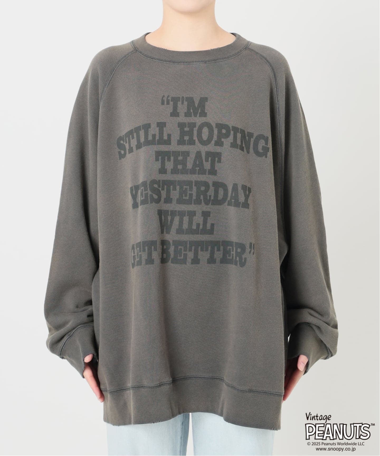 ≪追加予約≫MEAN MACHINE AGE 別注PEANUTS VTG CREW スウェット