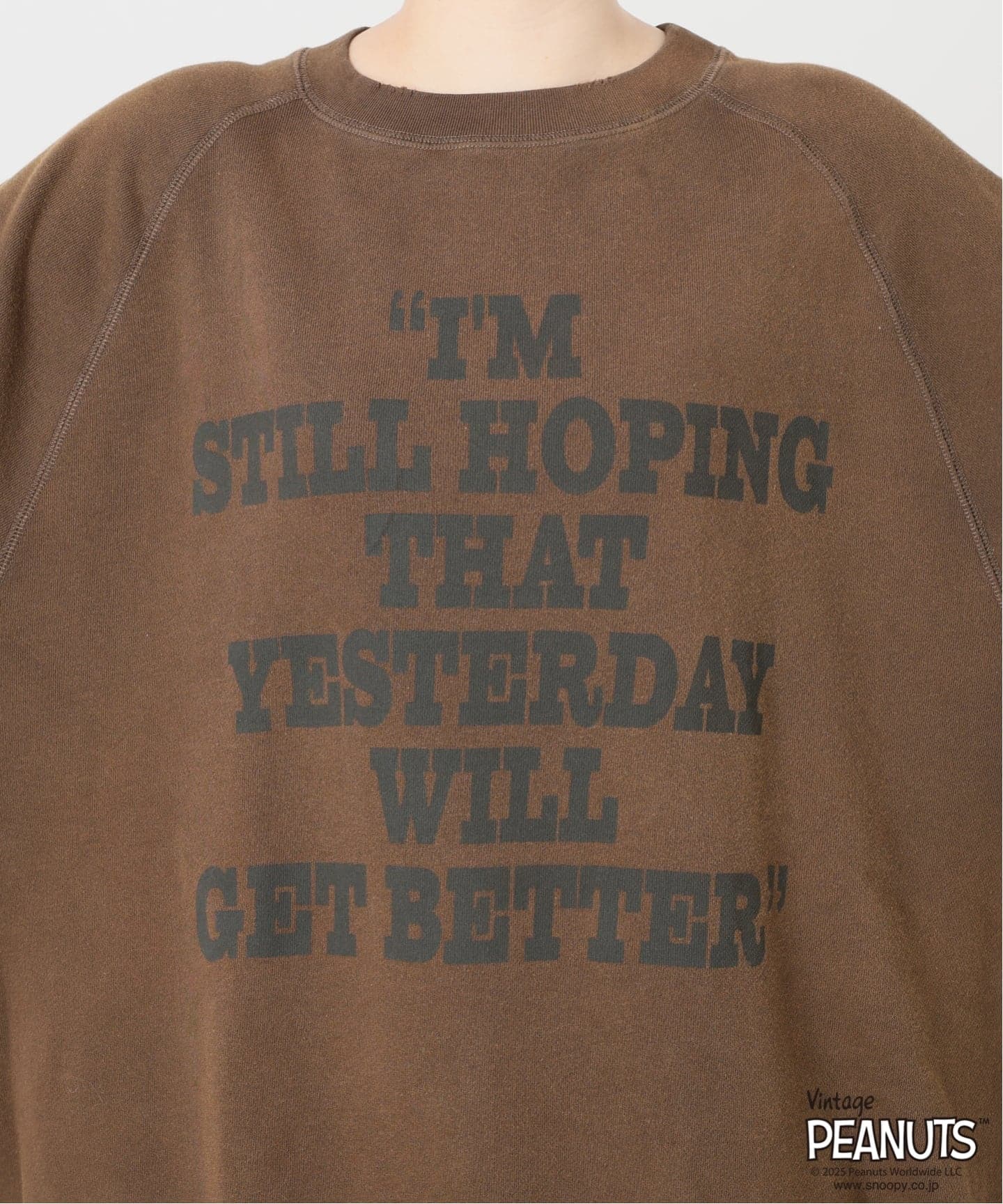 ≪追加予約≫MEAN MACHINE AGE 別注PEANUTS VTG CREW スウェット