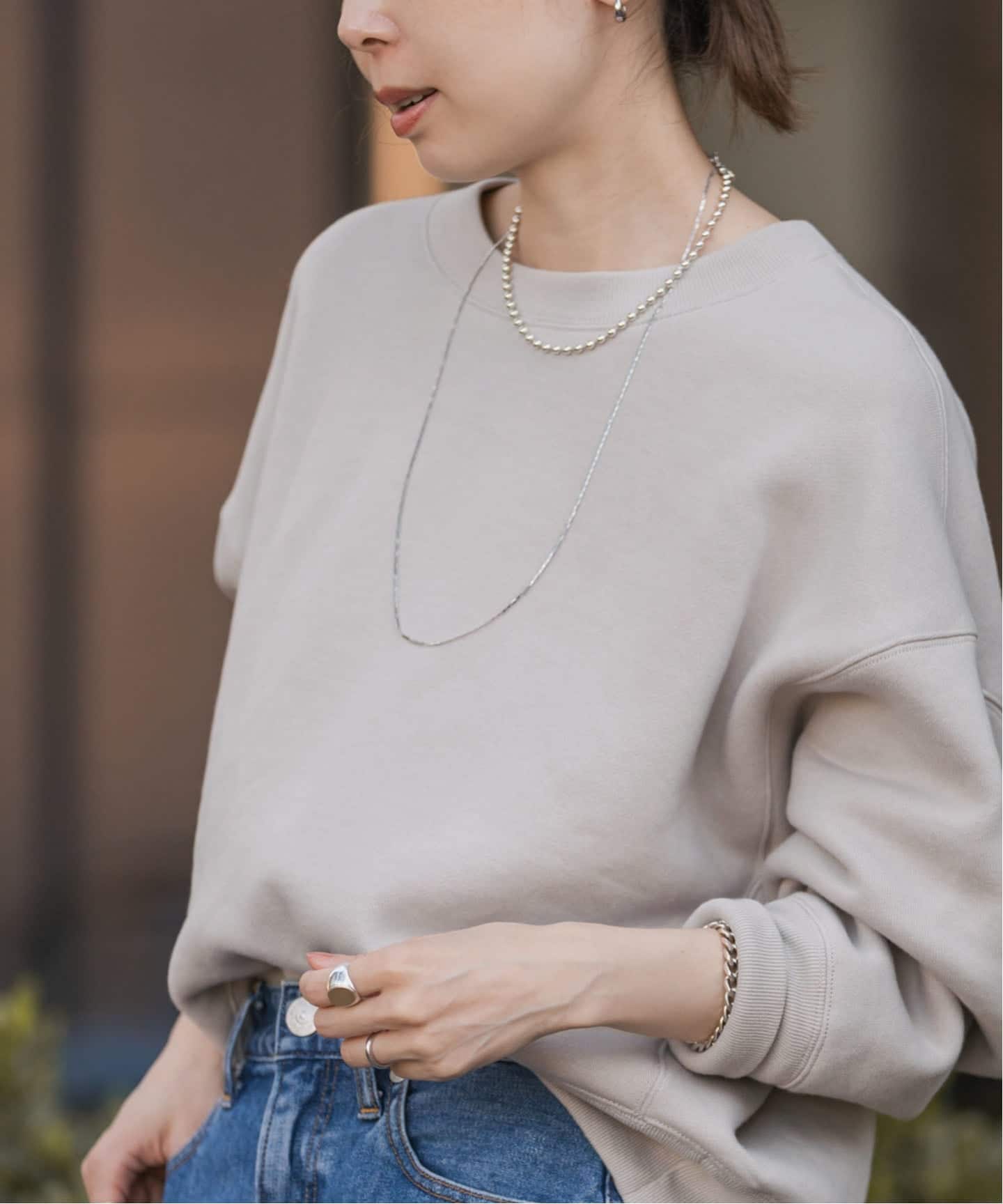 【NOBLE】ナッピングオーバースウェット ナッピングオーバーニュアンススウェット（スウェット）｜NOBLE