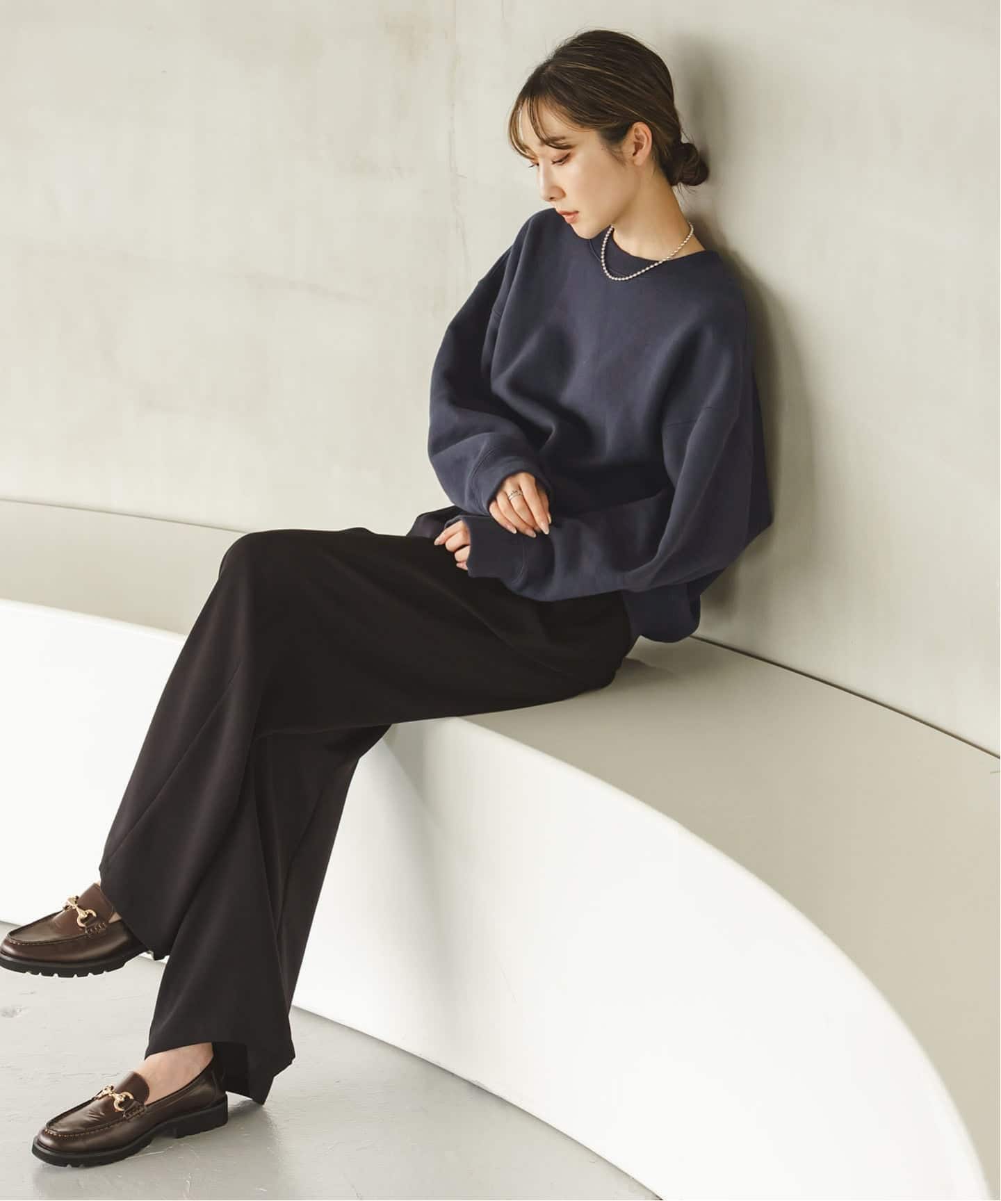 WEB限定追加》ナッピングオーバーニュアンススウェット（スウェット