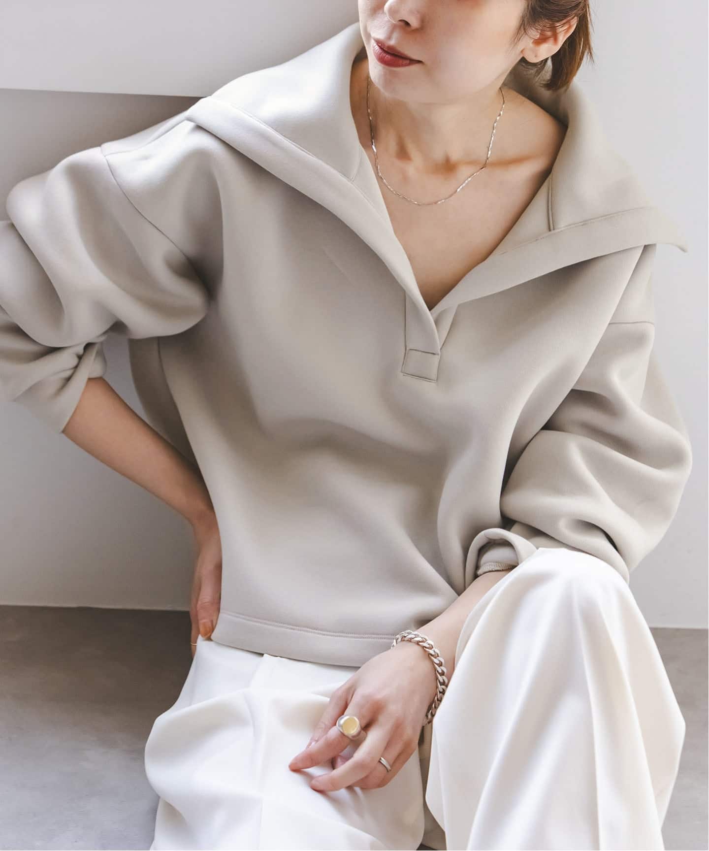 ハイネックダンボールプルオーバー（Tシャツ／カットソー）｜NOBLE