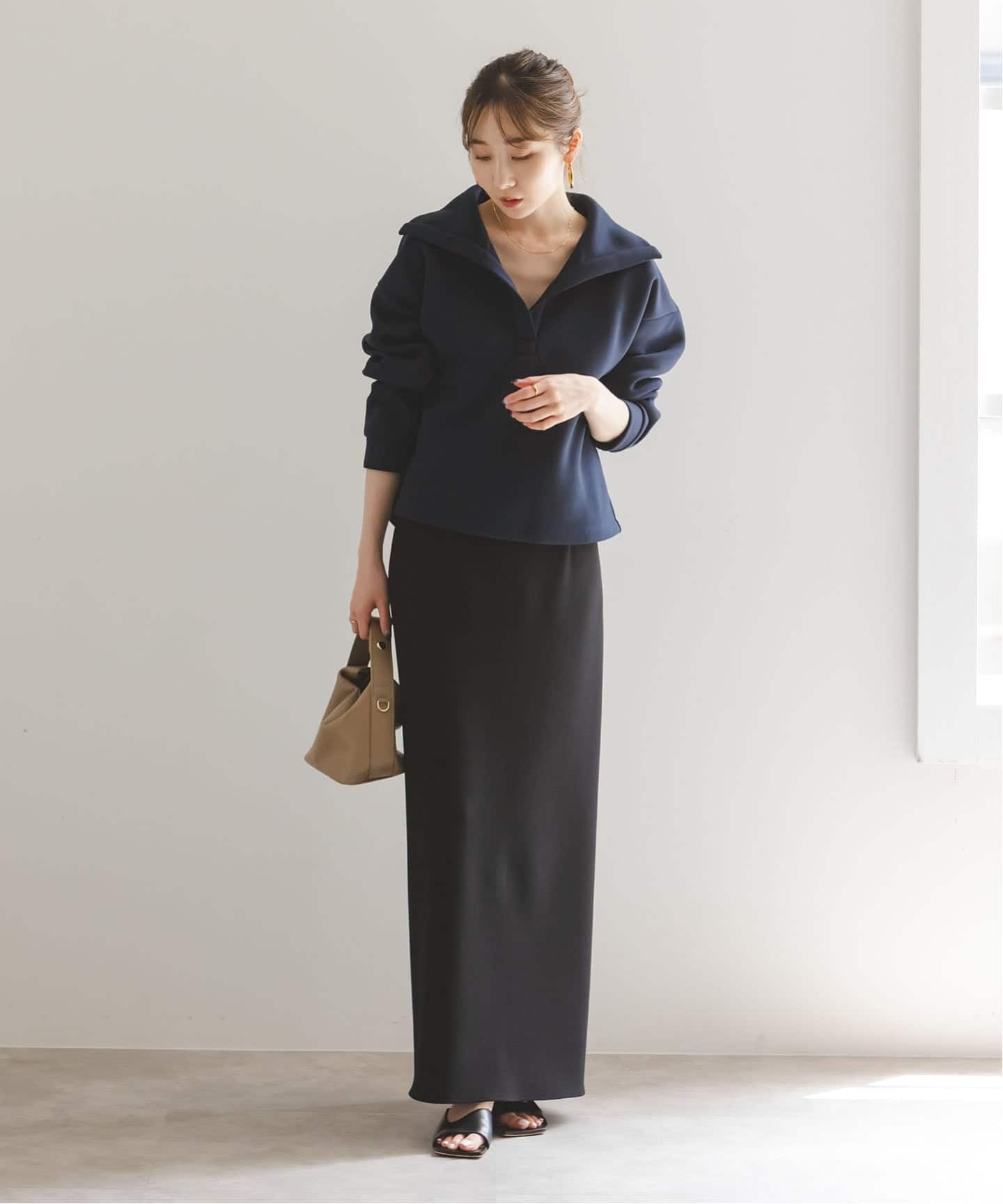 ハイネックダンボールプルオーバー（Tシャツ／カットソー