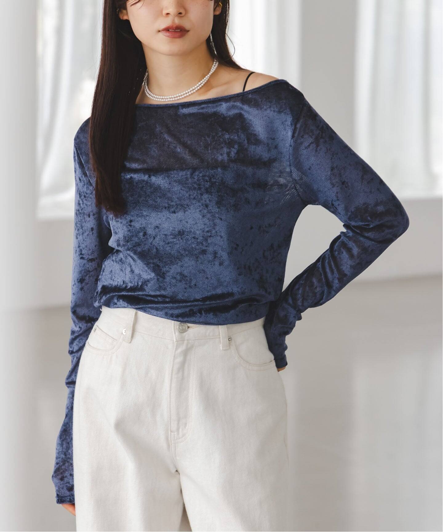 ノーブル　noble ベロアトップス N.Jam/エヌジャム メッシュベロアTOP（Tシャツ／カットソー）｜NOBLE
