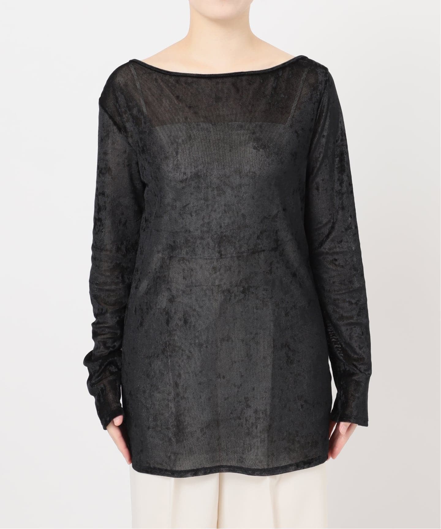 N.Jam/エヌジャム メッシュベロアTOP（Tシャツ／カットソー）｜NOBLE