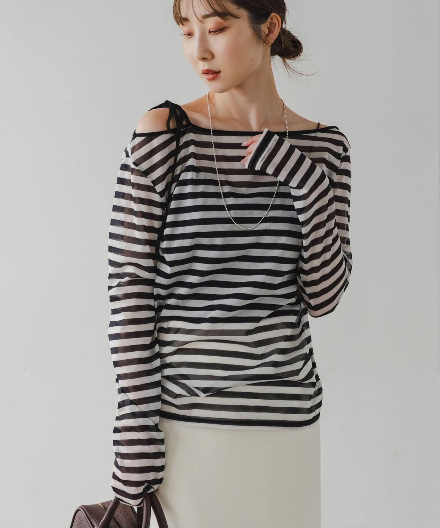 N.Jam/エヌジャム シアーリボンTOP（Tシャツ／カットソー）｜NOBLE