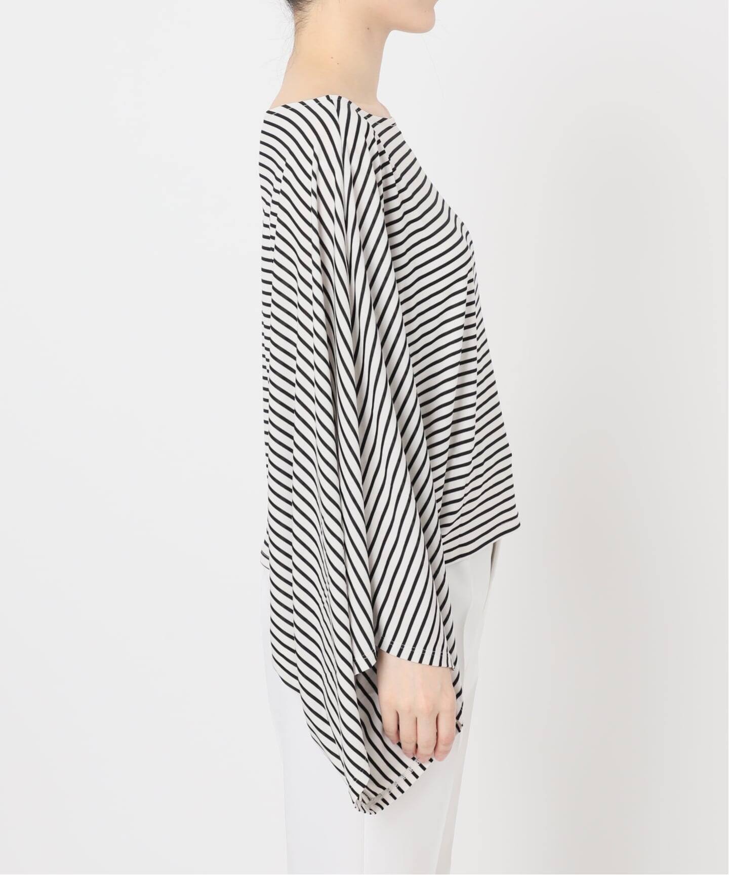 値下げ　NOBLE ELENI/エルニ メッシュレギュラーワイドシャツ ELENI/エルニ ボーダードレープTシャツ（Tシャツ／カットソー