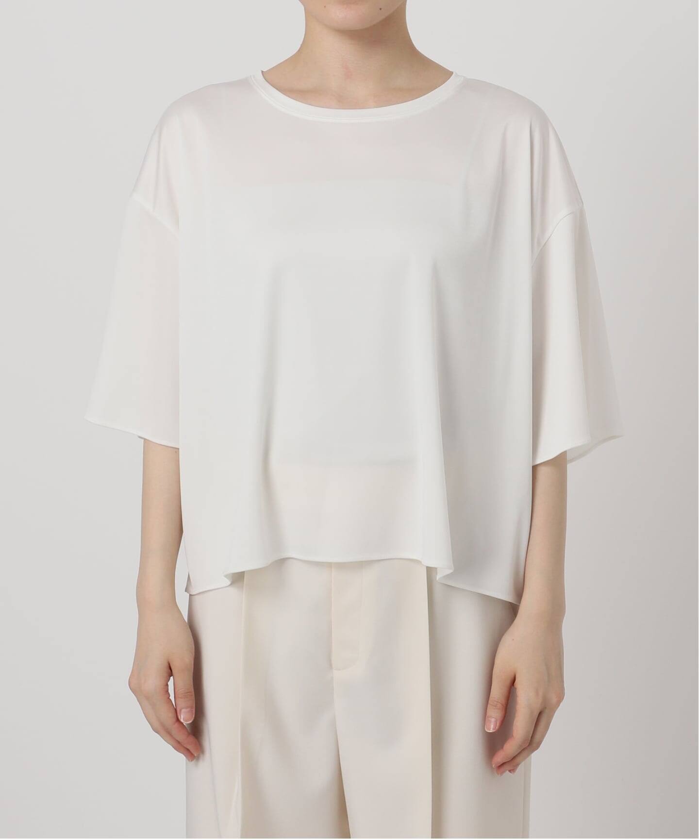 ELENI/エルニ トリアセテートサテンTシャツ（Tシャツ／カットソー