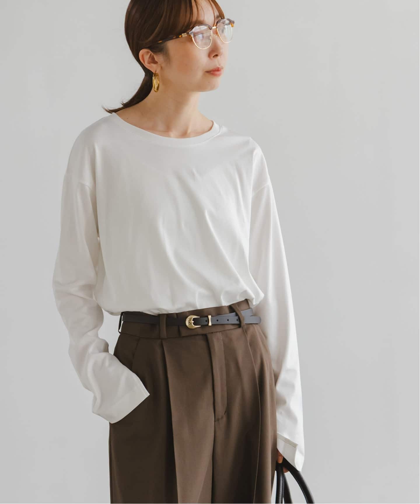 スーピマコットンローズペトールロンTee（Tシャツ／カットソー