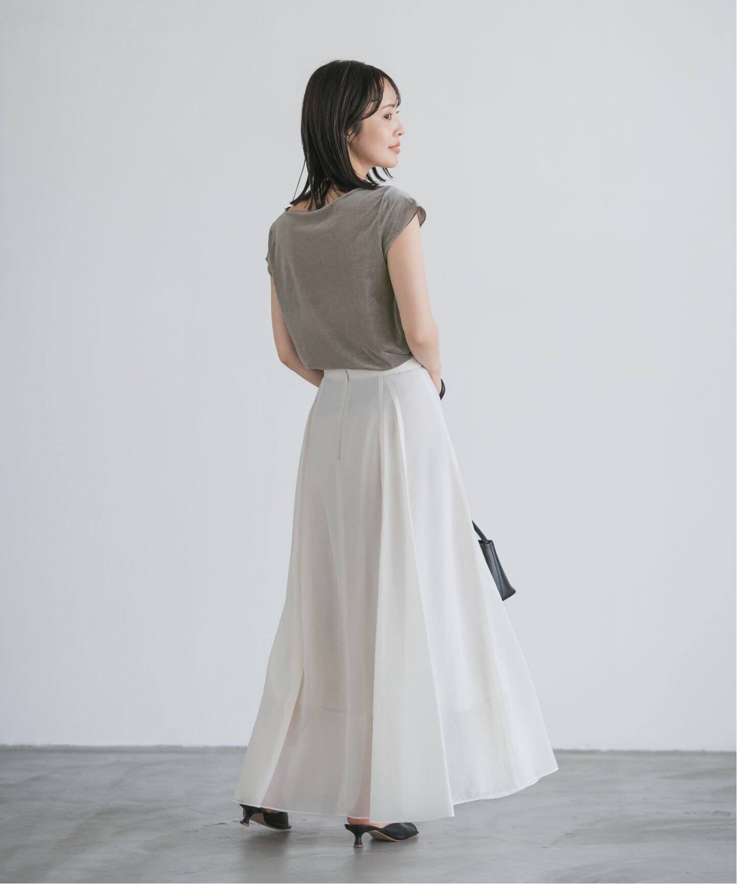 M*Ｍ様 今期/完売カラー【美品】NOBLE シアーベロアキャップスリーブTee 追加》シアーベロアキャップスリーブTee（Tシャツ／カットソー