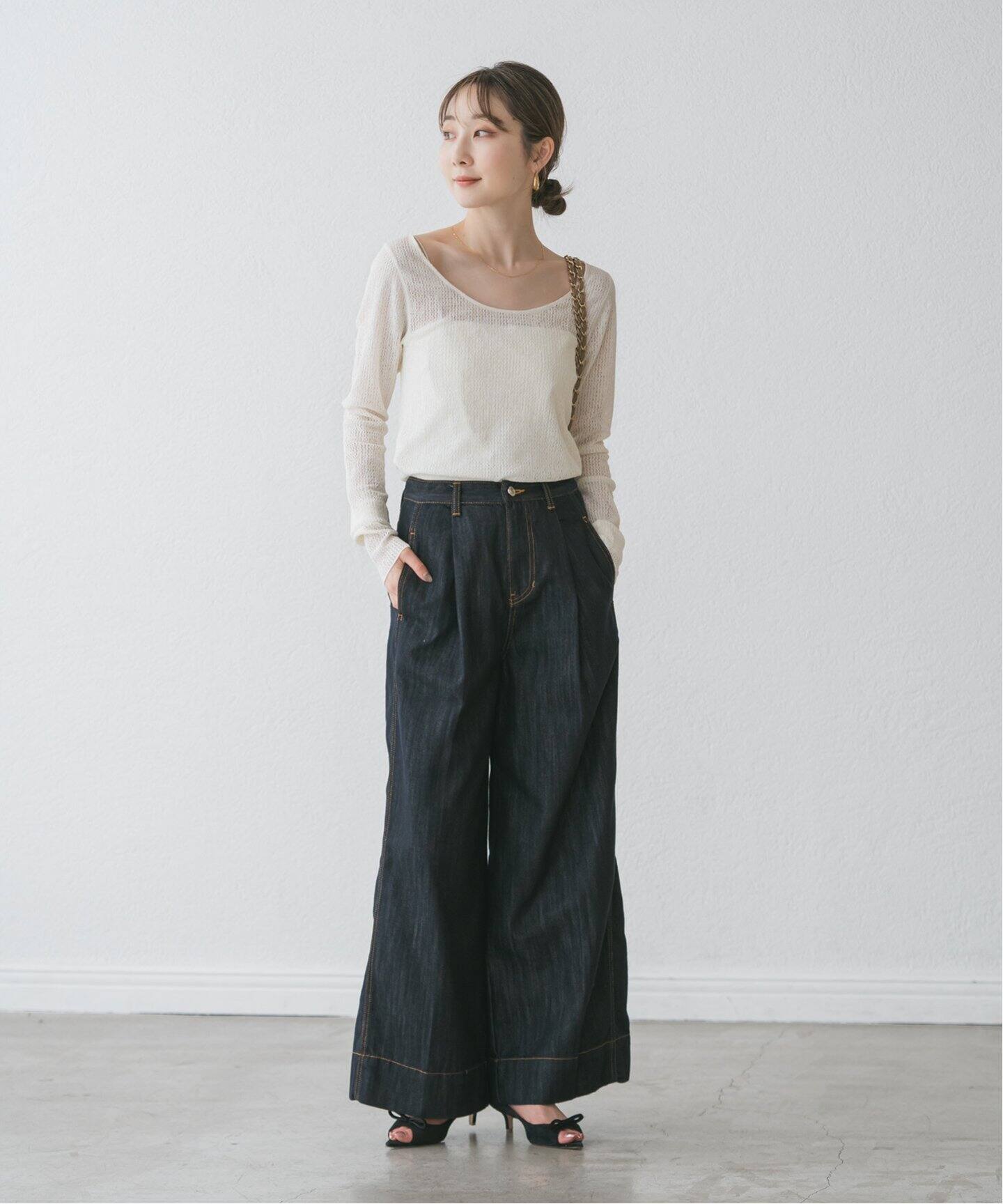 チャームシアーレースプルオーバー（Tシャツ／カットソー）｜NOBLE