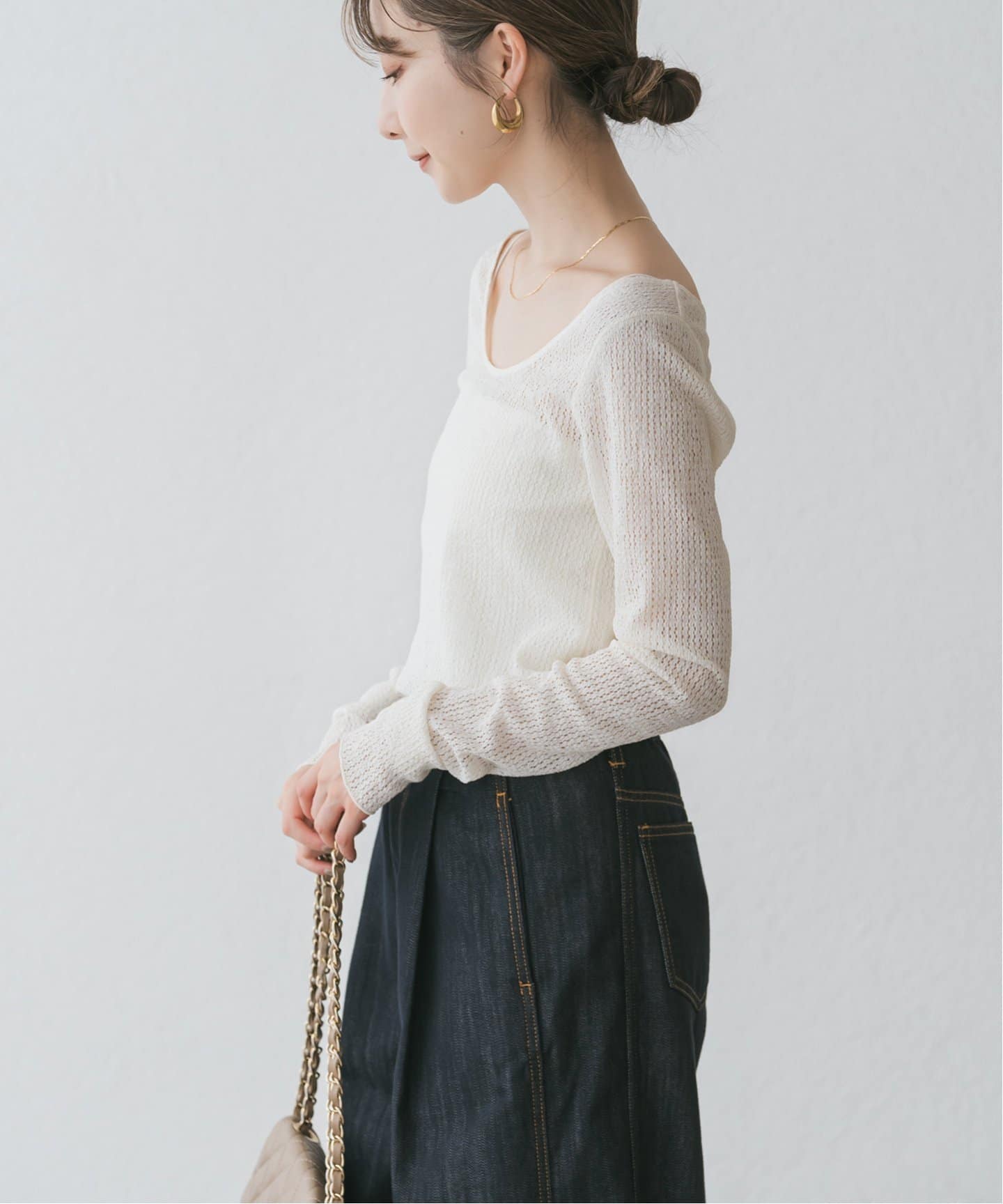 チャームシアーレースプルオーバー（Tシャツ／カットソー）｜NOBLE