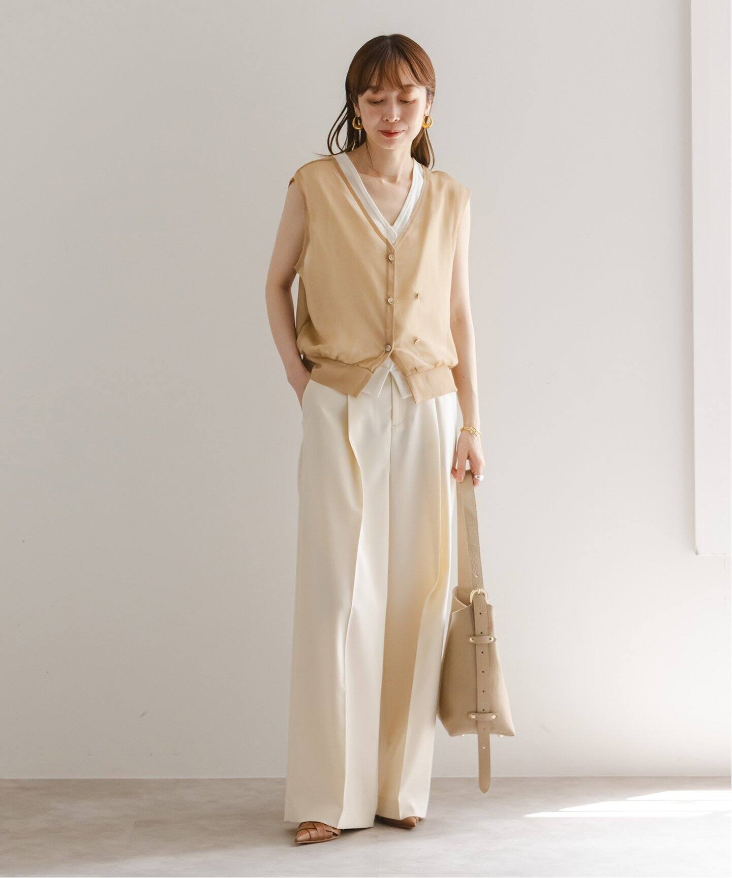 新品　PROTAGONISTA プロタゴニスタ ベスト　キャメル NOBLE別注カラー》PROTAGONISTA/プロタゴニスタ レイヤード