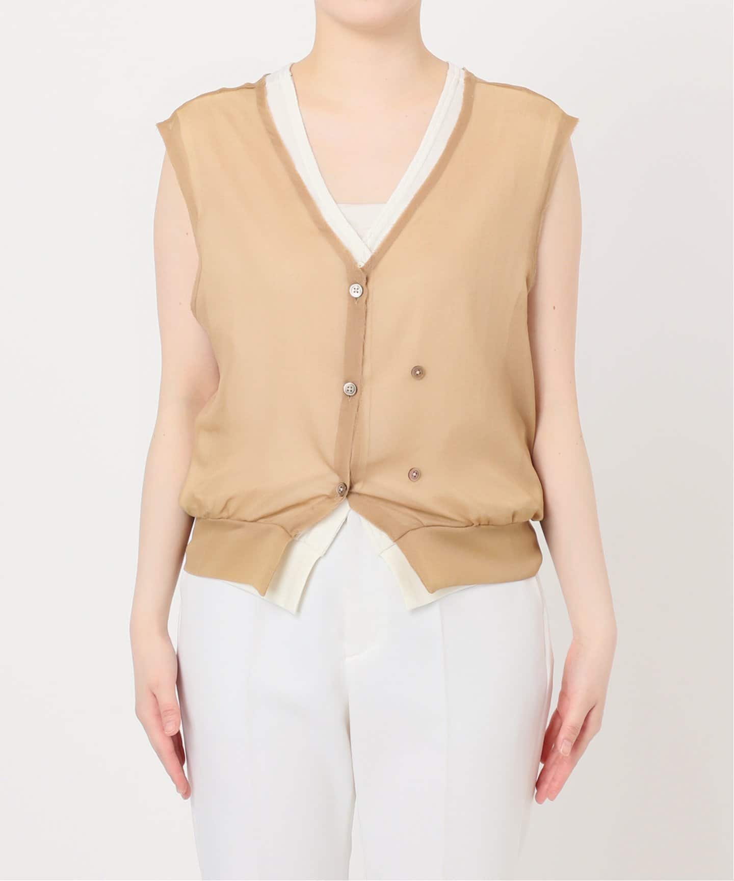 新品　PROTAGONISTA プロタゴニスタ ベスト　キャメル NOBLE別注カラー》PROTAGONISTA/プロタゴニスタ レイヤード
