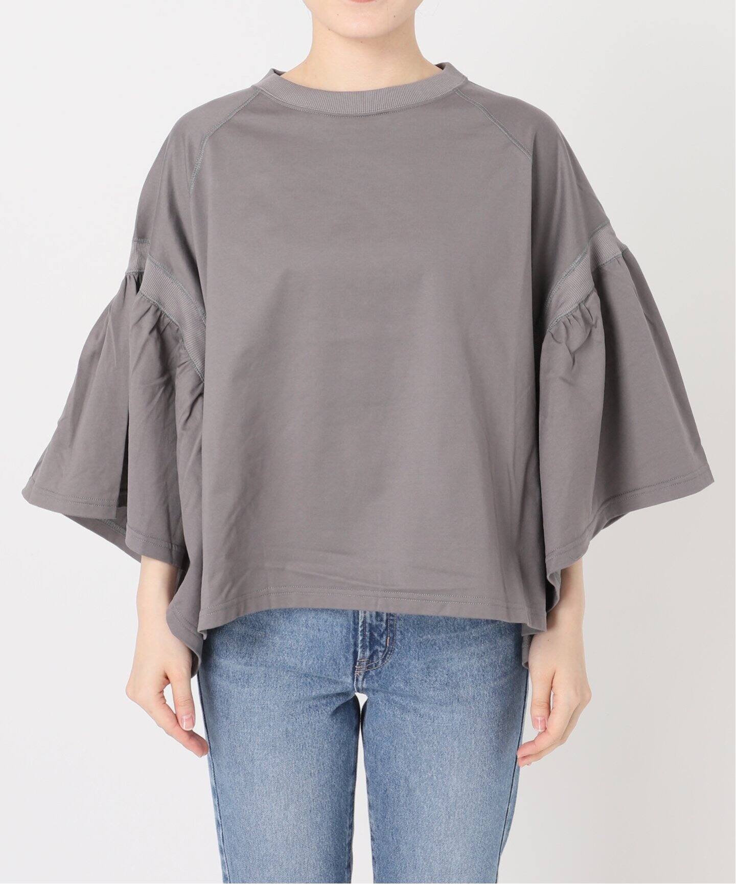 COG THE BIGSMOKE/コグザビッグスモーク LAURA GATHERED SLV TOP