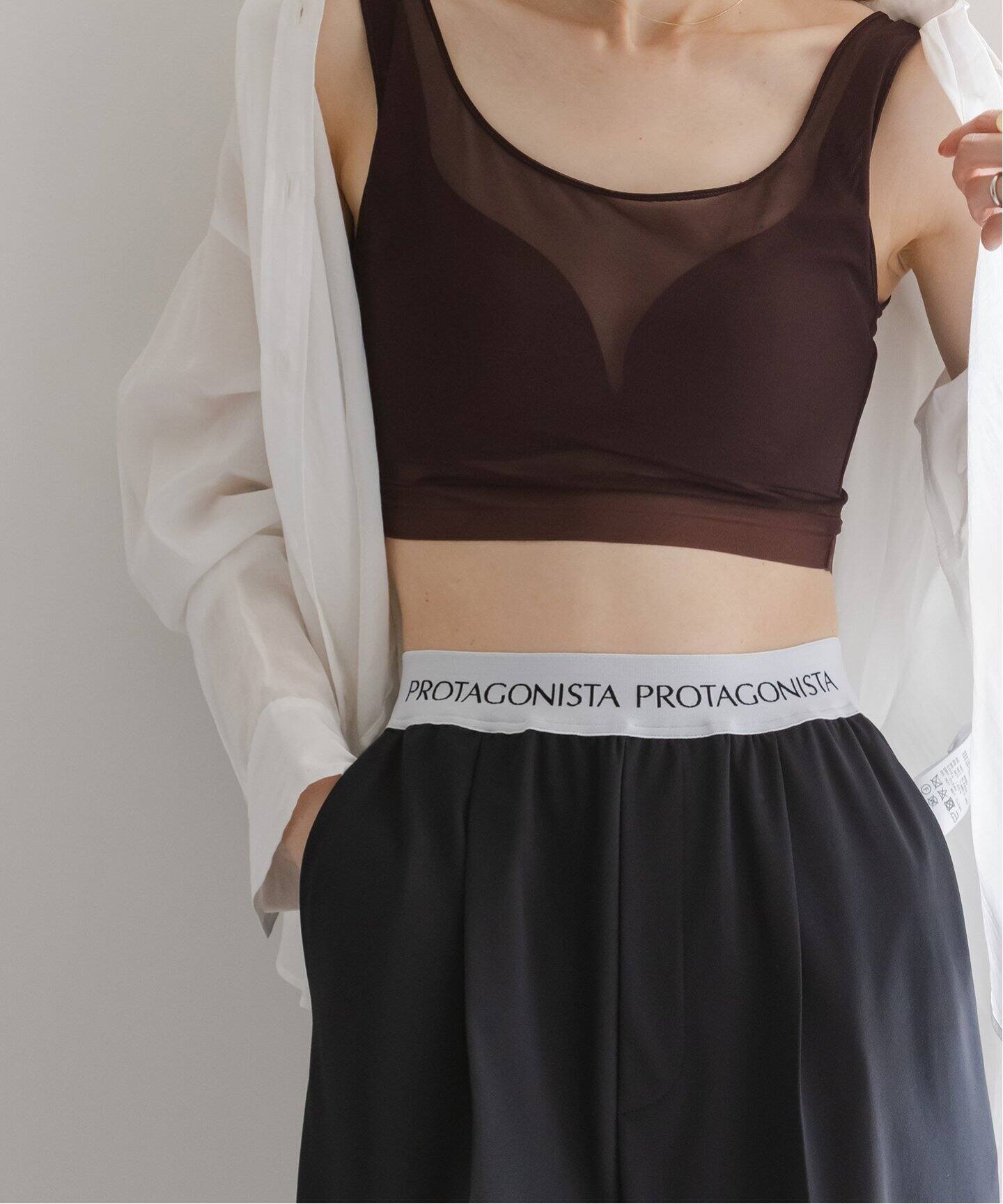 NICENICE MOMENT/ナイスナイスモーメント MESH BRA TANK（カップ付き 