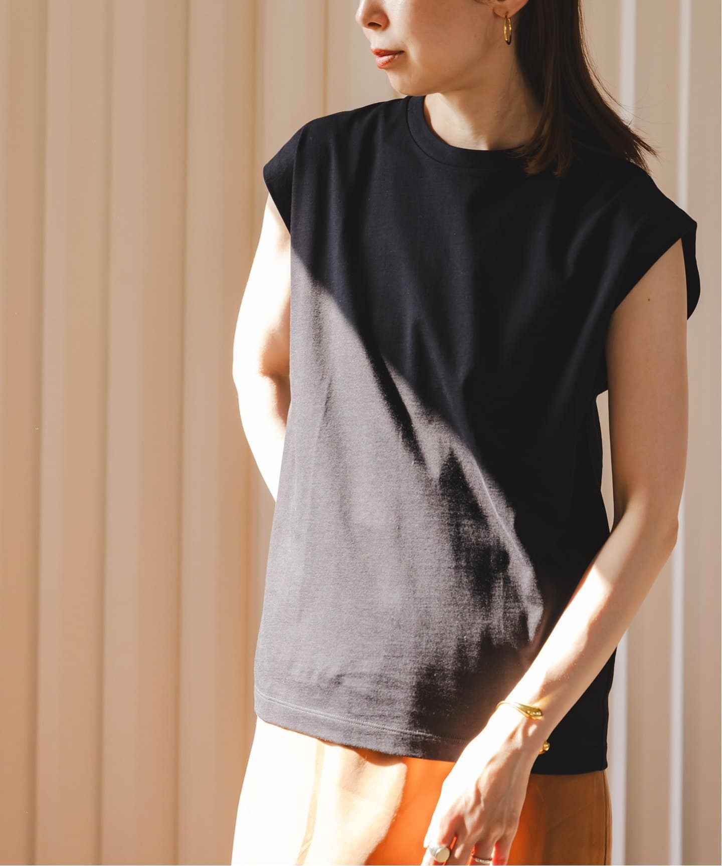 YLEVE/イレーヴ オーガニックコットンノースリーブ　noble YLEVE/イレーヴ オーガニックコットンノースリーブ（Tシャツ