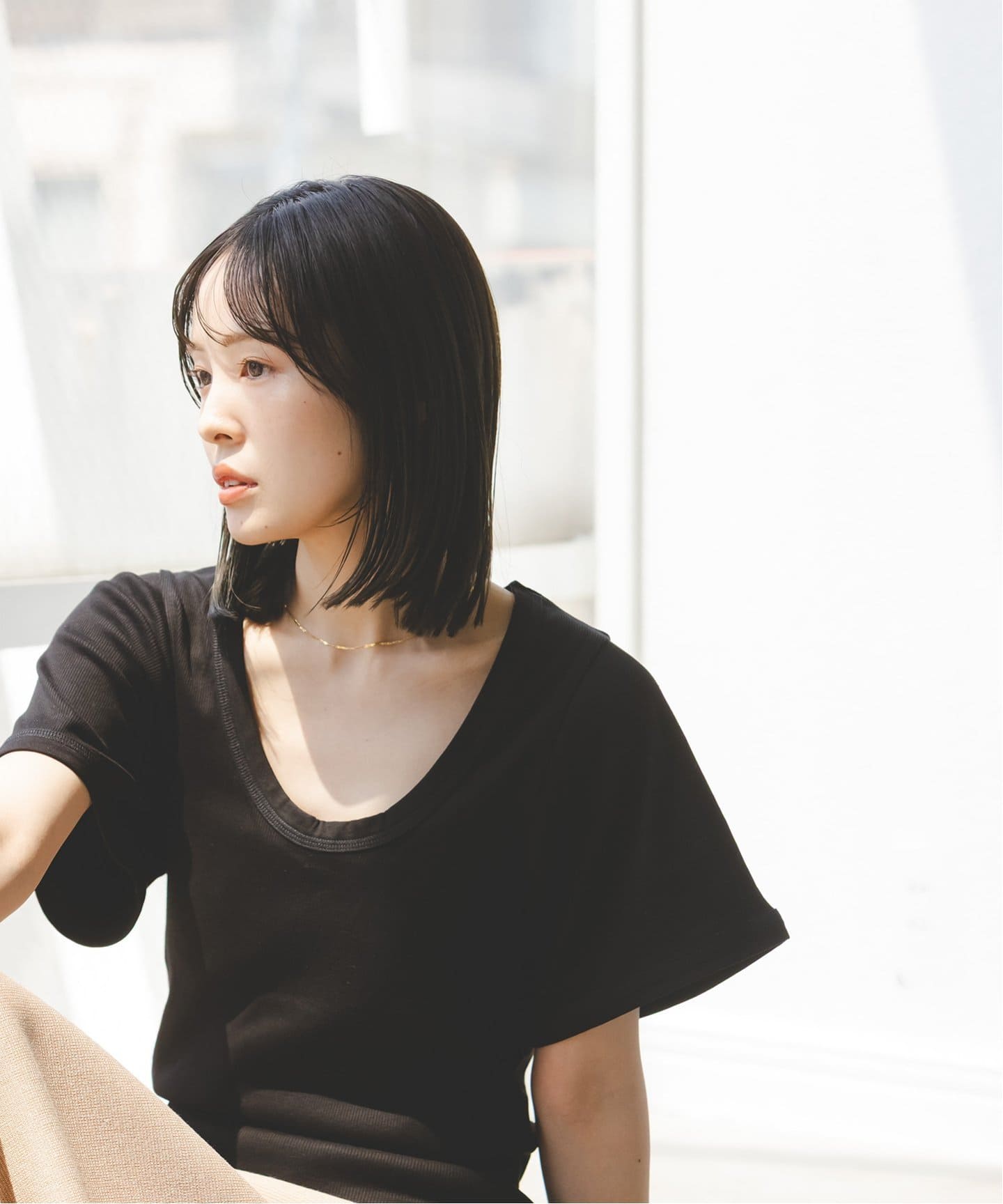 BY MALENE BIRGER/バイマレーネビルガー リブUネックTEE（T