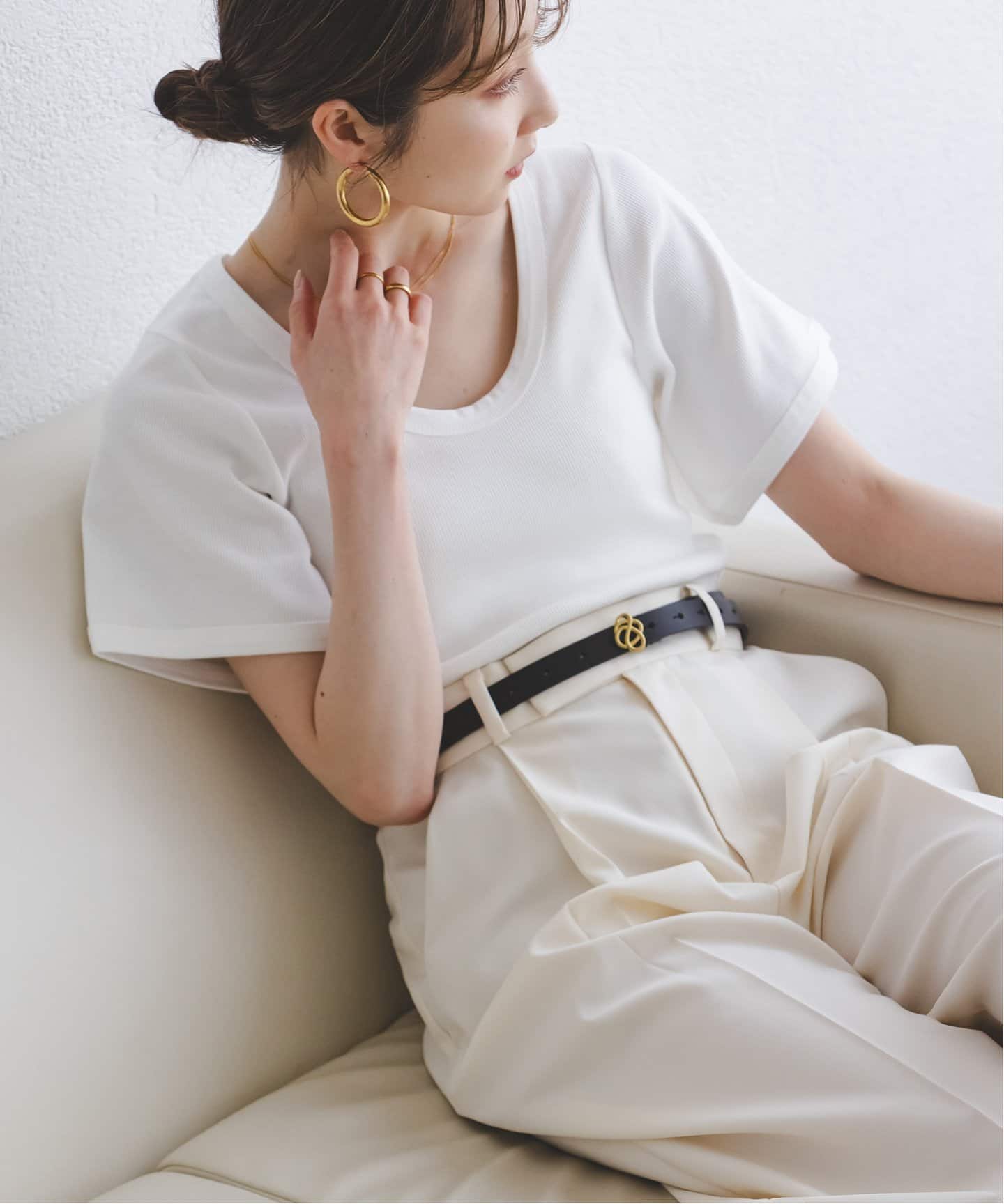BY MALENE BIRGER/バイマレーネビルガー リブUネックTEE（T