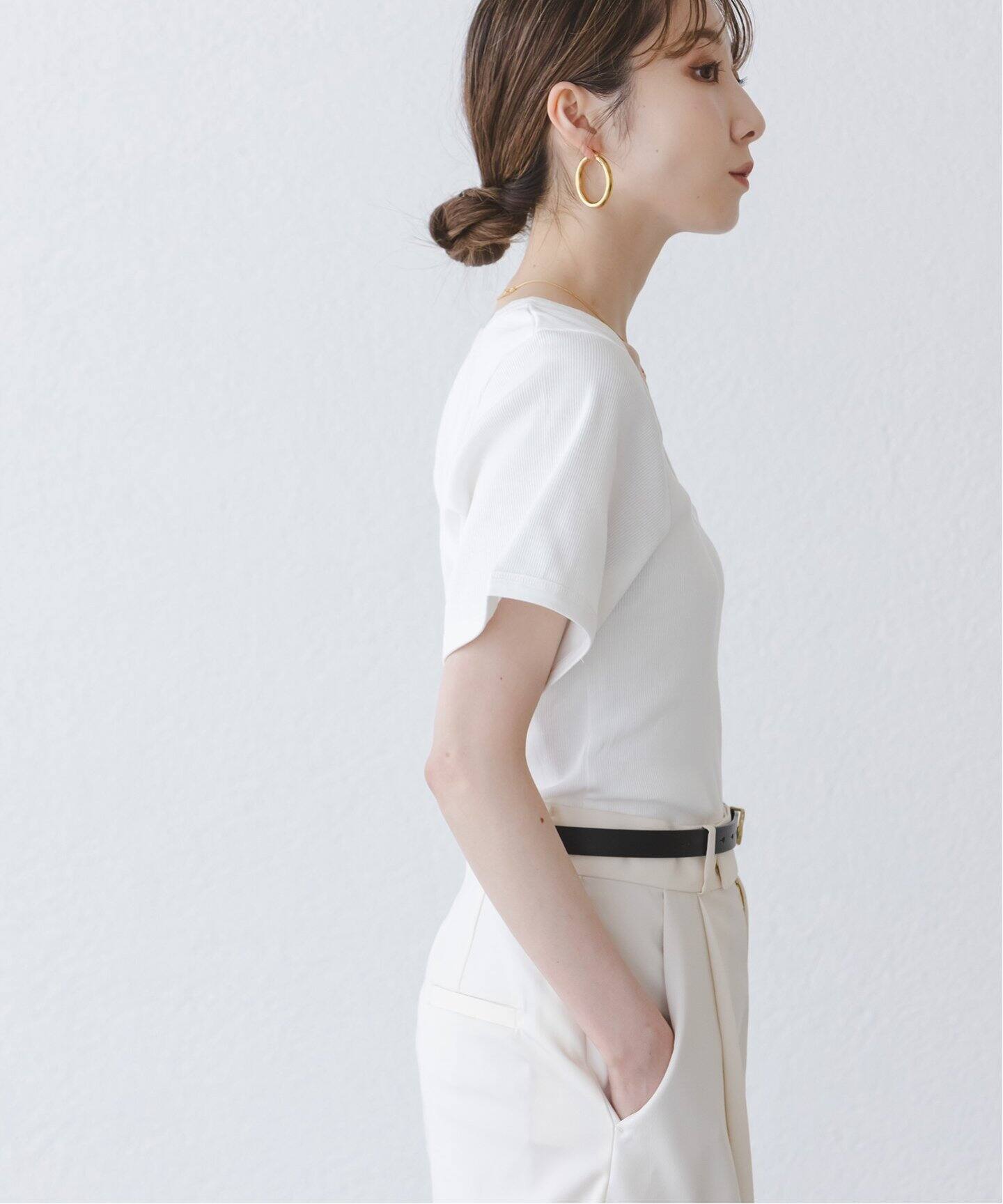 BY MALENE BIRGER/バイマレーネビルガー リブUネックTEE（T