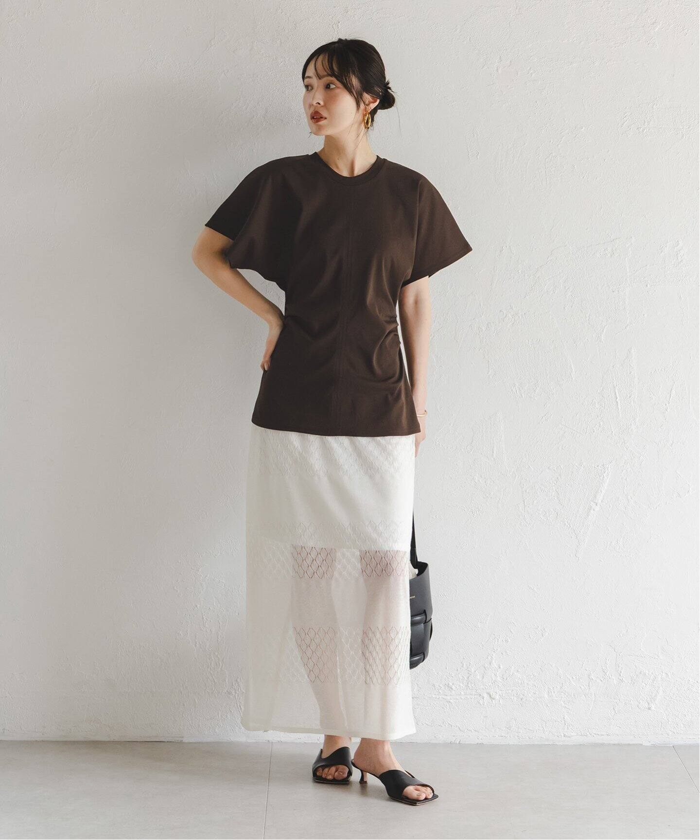 PROVOKEプロヴォーク ウエストタックTee ブラウン PROVOKE/プロヴォーク ウエストタックTee（Tシャツ／カットソー