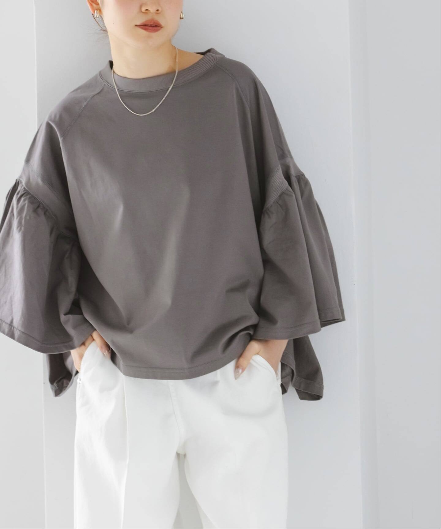 追加》COG THE BIGSMOKE/コグザビッグスモーク LAURA GATHERED SLV TOP