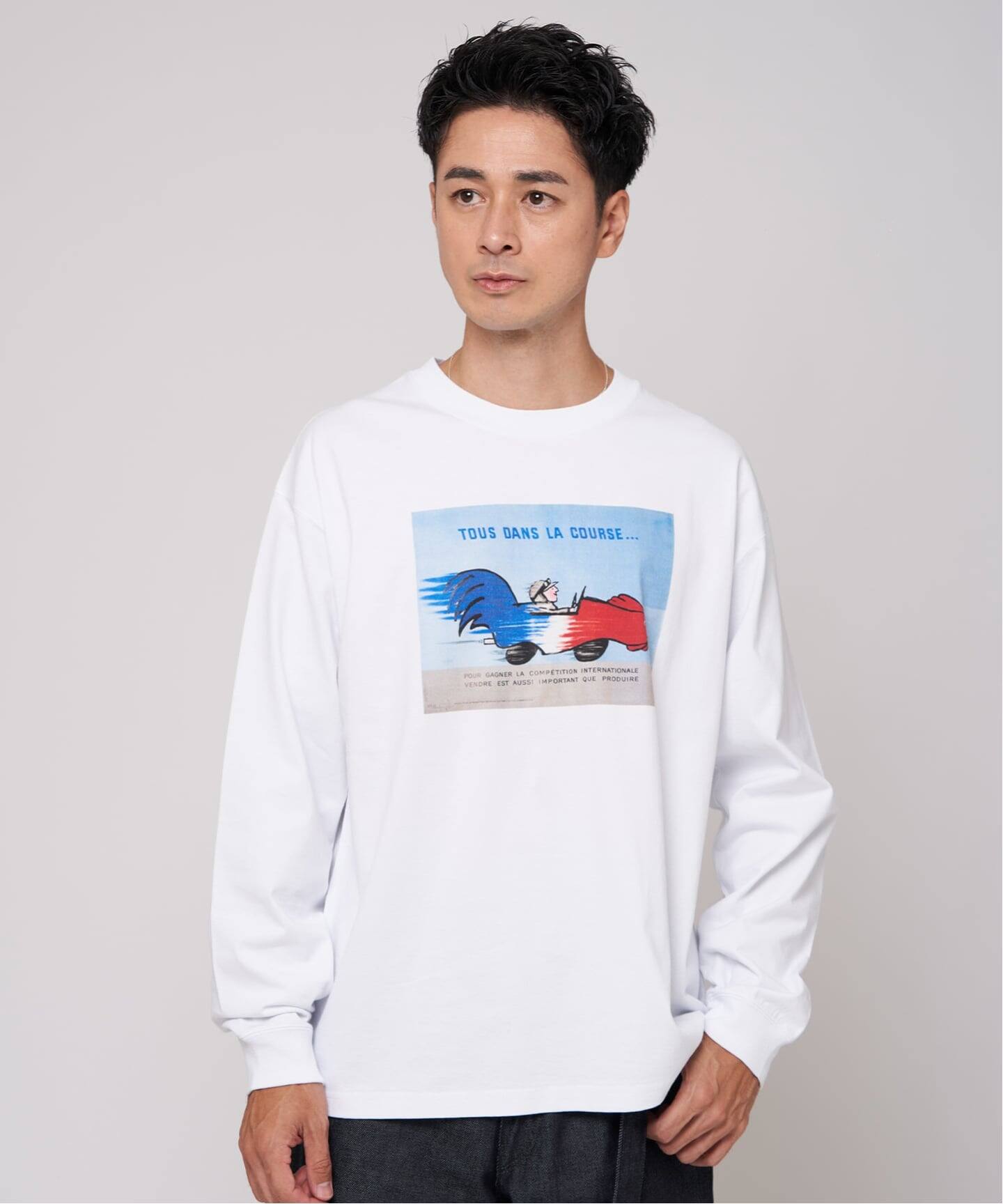 エディフィス（EDIFICE）/SAVIGNAC (サヴィニャック) 別注 French Company プリント ロングスリーブ SAVIGNAC (サヴィニャック) 別注 French Company プリント ロング