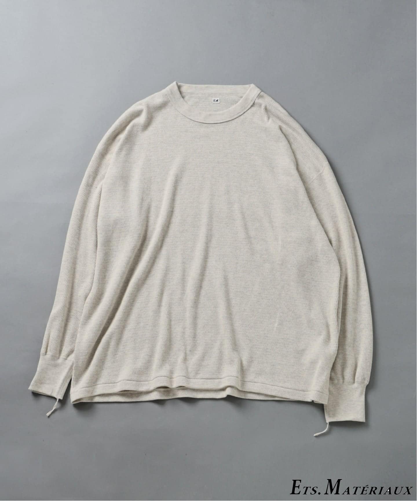 ETS.MATERIAUX マテリオ プルオーバーカットソー リネン100% ETS.MATERIAUX マテリオ プルオーバーカットソー リネン100% ETS
