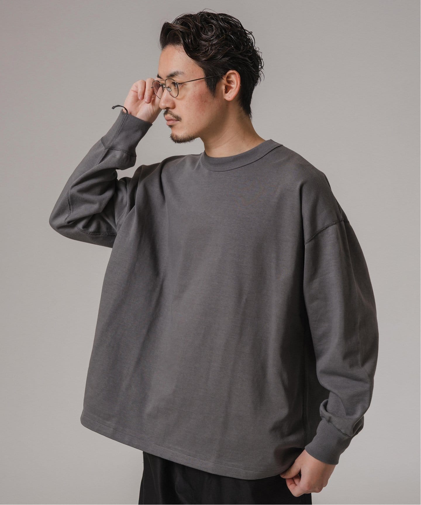 ETS.MATERIAUX(マテリオ) GOKUZYUKU COTTON ロングスリーブ T