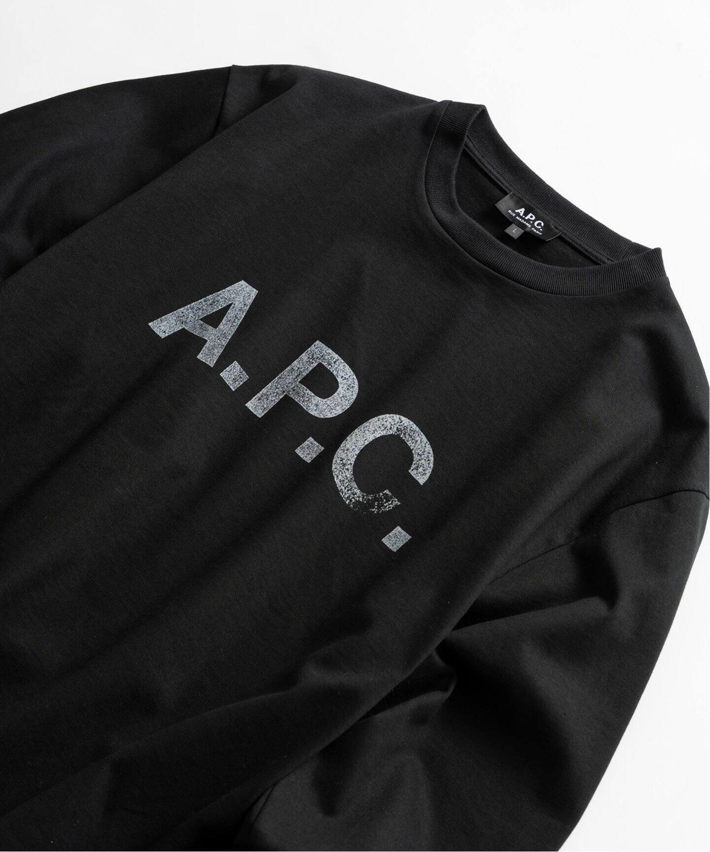 A.P.C. (アーペーセー) 別注 ロゴプリント スウェットライク ロング 