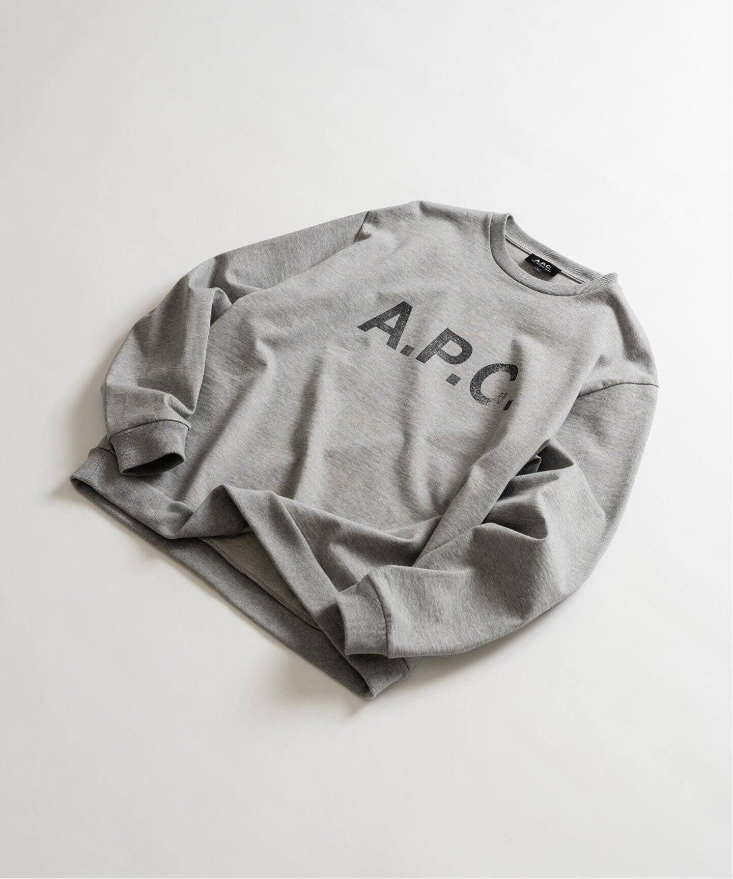 A.P.C. (アーペーセー) 別注 ロゴプリント スウェットライク ロング 