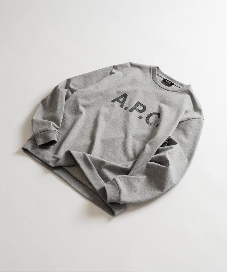 A.P.C. (アーペーセー) 別注 ロゴプリント スウェットライク ロング 